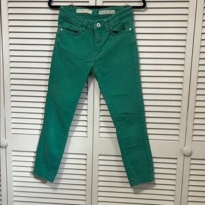 Pilcro and the Letterpress Green Mid-Rise Skinny Jeans